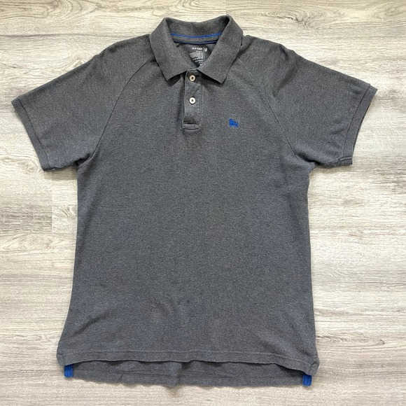 2 Old Navy Polos 100% Cotton Red and Gray Size Medium - Picture 2 of 11